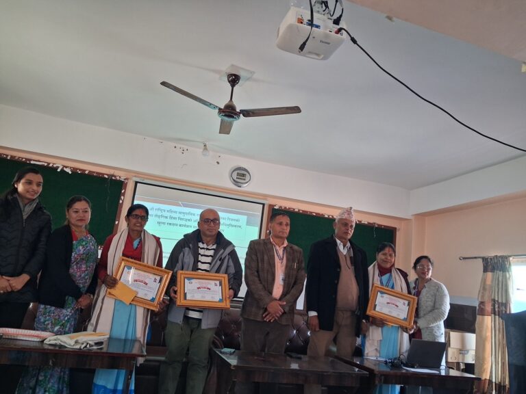 लैंगिक हिंसा बिरुद्धको अभिमूखीकरण सहित स्वयंसेविका सम्मान